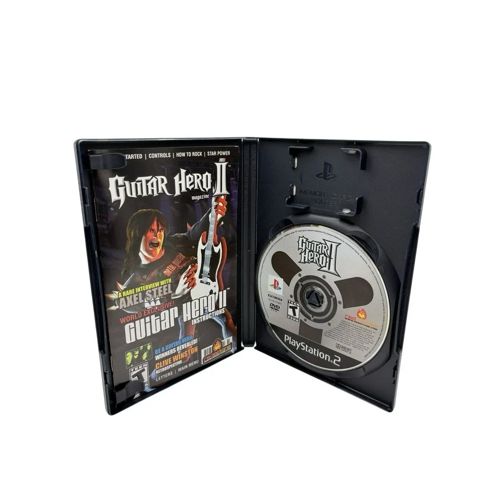 Guitar Hero II PS2 PlayStation 2 Complete CIB Tested Blacklabel Redoctane Manual